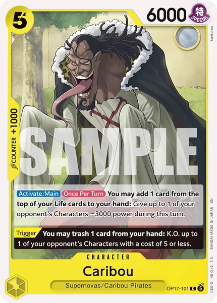 Caribou OP17-101 OP-17 One Piece Card Game