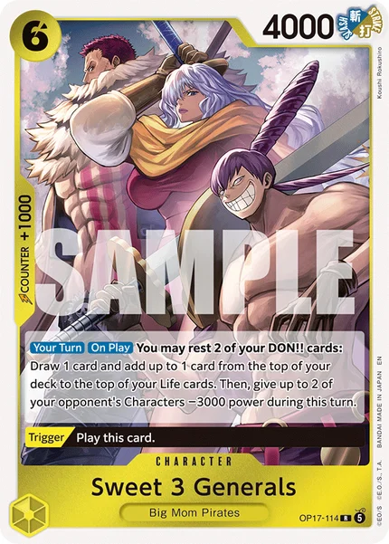Sweet 3 Generals OP17-114 OP-17 One Piece Card Game
