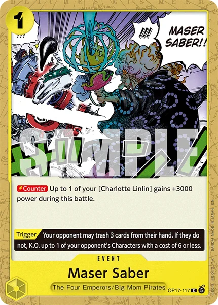 Maser Saber OP17-117 OP-17 One Piece Card Game