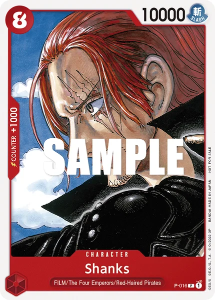 Shanks P-016 One Piece Card Game Promo
