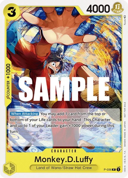 Monkey.D.Luffy P-036 One Piece Card Game Promo