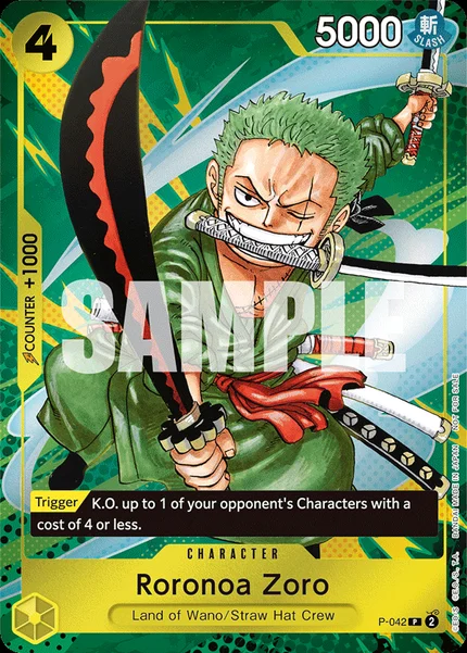 Roronoa Zoro P-042 One Piece Card Game Promo