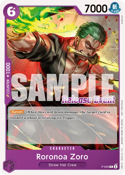 Roronoa Zoro P-045_p1 One Piece Card Game Promo