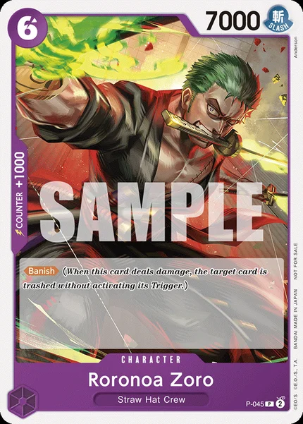Roronoa Zoro P-045 One Piece Card Game Promo