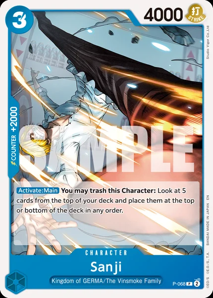 Sanji P-068_r1 One Piece Card Game PRB-02