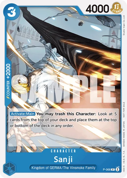 Sanji P-068 One Piece Card Game Promo