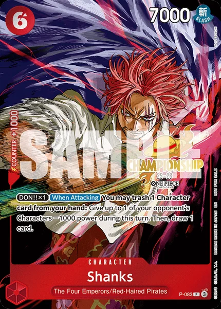 Shanks P-083_p1 One Piece Card Game Promo