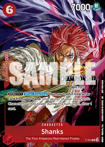 Shanks P-083_p2 One Piece Card Game Promo