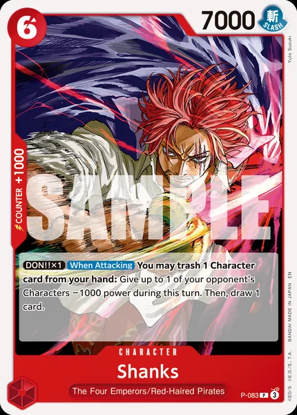 Shanks P-083_r1 One Piece Card Game PRB-02