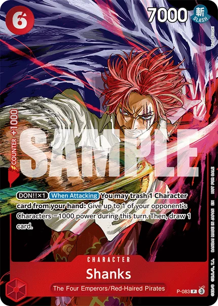 Shanks P-083 One Piece Card Game Promo