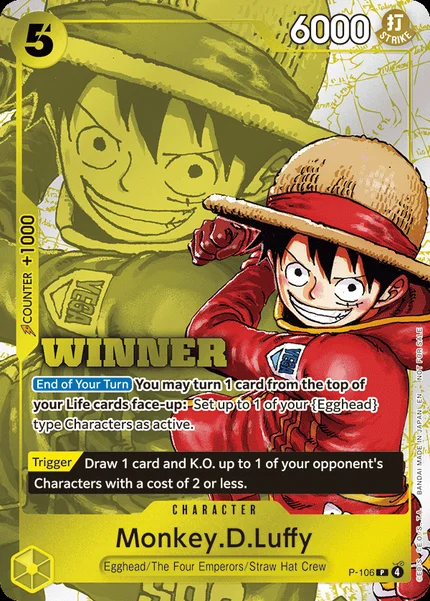 Monkey.D.Luffy P-106_p2 One Piece Card Game Promo