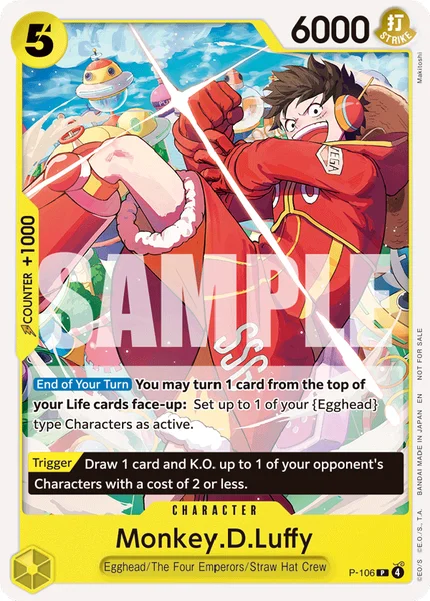 Monkey.D.Luffy P-106 One Piece Card Game Promo