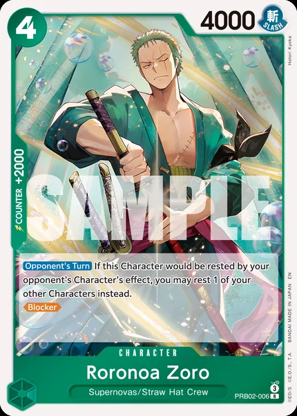 Roronoa Zoro PRB02-006 One Piece Card Game PRB-02
