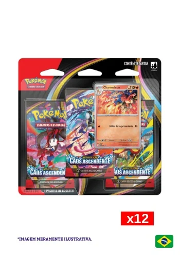 (PT-BR) Kit com 12 Blister Triplo - Megaevolução 4 - Caos Ascendente