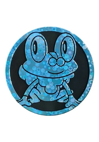 Moeda Colecionável Média Coleção Treinador Avançado Caos Ascendente - Froakie - Azul