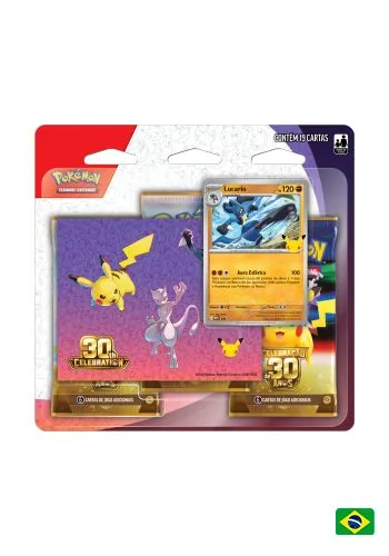(PT-BR) Blister Triplo - Celebração de 30 Anos - Coleção com Adesivos - Lucario