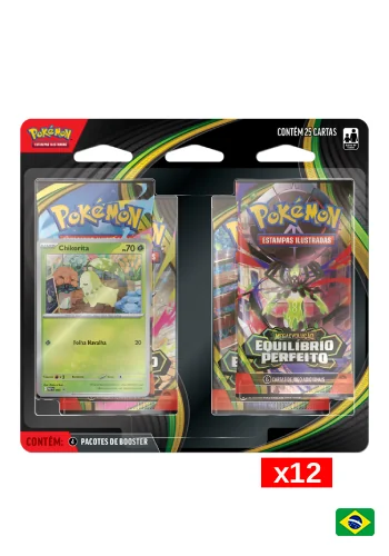 (PT-BR) Kit com 12 Blister Quádruplo - Megaevolução 3 - Equilíbrio Perfeito