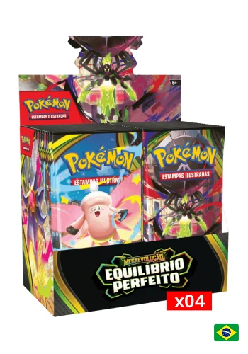 (PT-BR) Kit com 4 Caixa de Booster - Megaevolução 3 - Equilibrio Perfeito