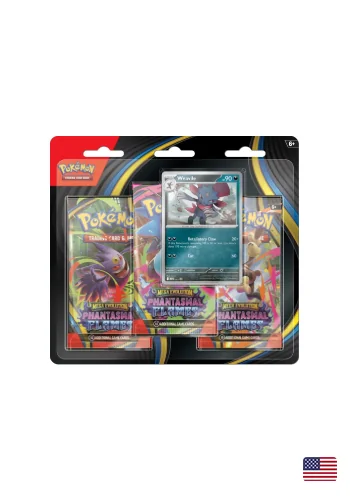 (ING) Blister Triplo Megaevolução 2 - Fogo Fantasmagórico - Weavile