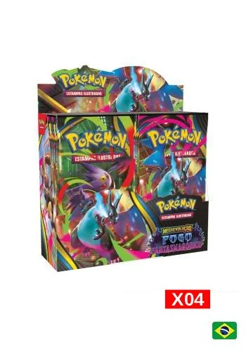 (PT-BR) Kit com 4 Caixa de Booster - Megaevolução 2 - Fogo Fantasmagórico