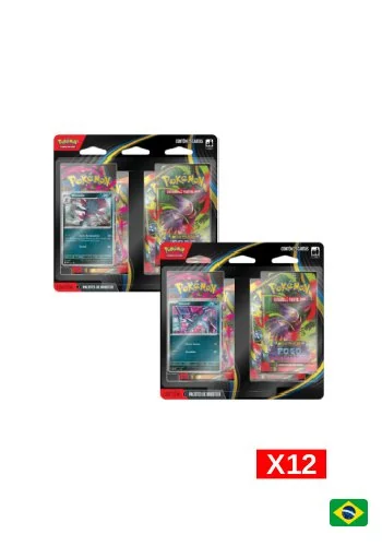 (PT-BR) Kit com 12 Blister Quádruplo - Megaevolução 2 - Fogo Fantasmagórico