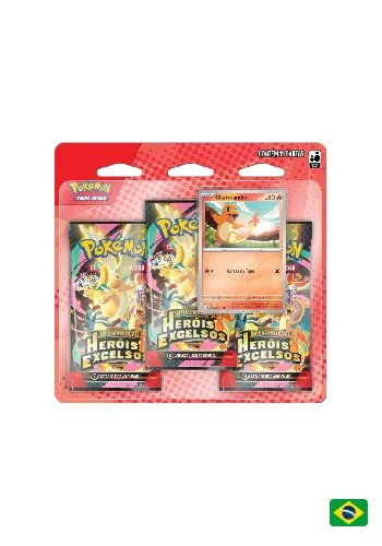 (PT-BR) Blister Triplo Megaevolução 2.5 - Heróis Excelsos - Charmander