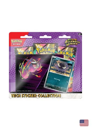 (ING) Blister Triplo Tech Sticker Megaevolução 2.5 - Heróis Excelsos - Gastly