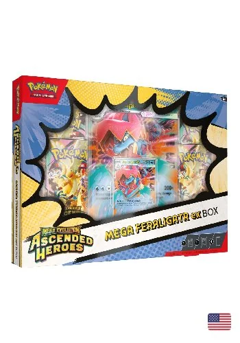(ING) Caixa - Megaevolução - Heróis Excelsos - Mega Feraligatr ex Box