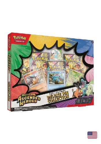 (ING) Caixa - Megaevolução - Heróis Excelsos - First Partners Deluxe Pin Collection
