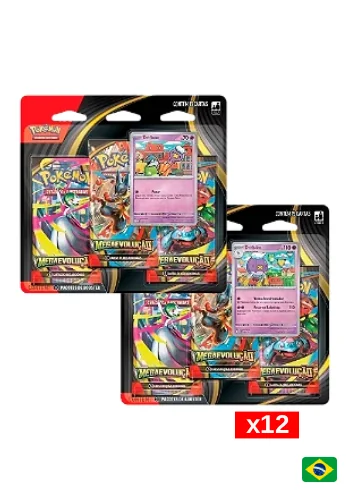 (PT-BR) Kit com 12 Blister Triplo - Megaevolução 1 - Megaevolução