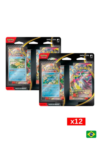 (PT-BR) Kit com 12 Blister Quadruplo - Megaevolução 1 - Megaevolução