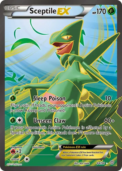 Sceptile-EX - Origens Ancestrais - ilustração de Ryo Ueda