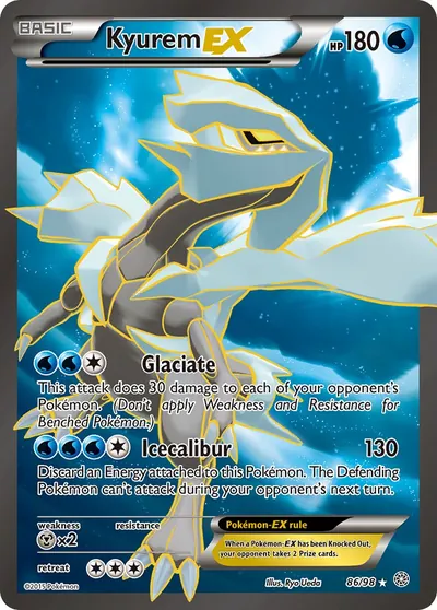 Kyurem-EX - Origens Ancestrais - ilustração de Ryo Ueda