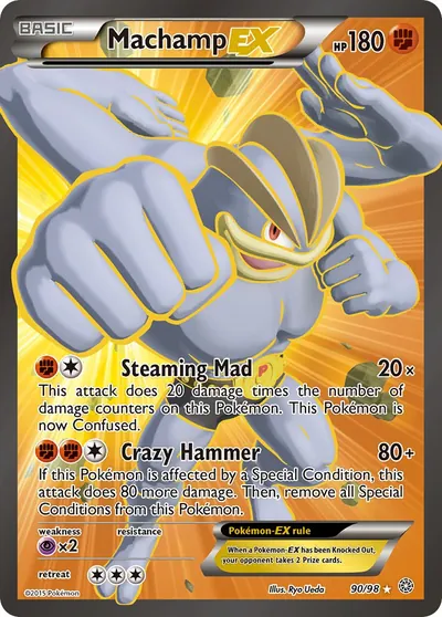 Machamp-EX - Origens Ancestrais - ilustração de Ryo Ueda