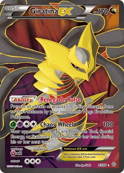 Giratina-EX - Origens Ancestrais - ilustração de Ryo Ueda
