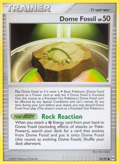 Dome Fossil - Arceus - ilustração de Ryo Ueda