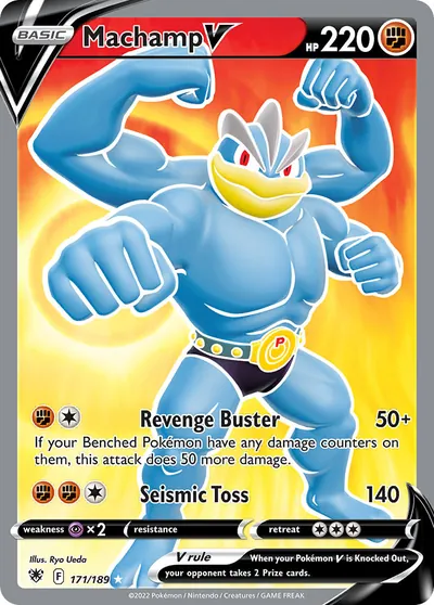 Machamp-V - Estrelas Radiantes - ilustração de Ryo Ueda