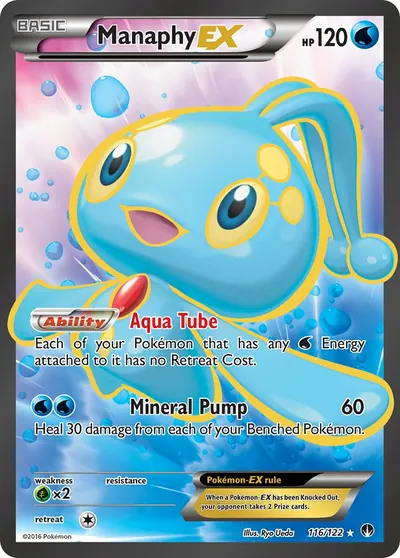 Manaphy-EX - Turbo Colisão - ilustração de Ryo Ueda