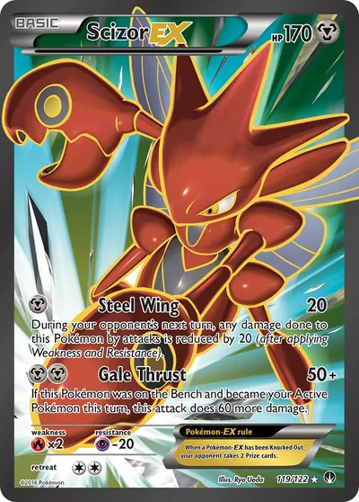 Scizor-EX - Turbo Colisão - ilustração de Ryo Ueda