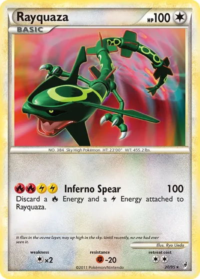 Rayquaza - Chamado das Lendas - ilustração de Ryo Ueda