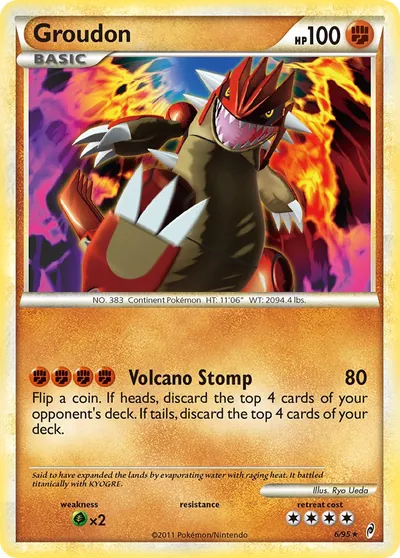 Groudon - Chamado das Lendas - ilustração de Ryo Ueda