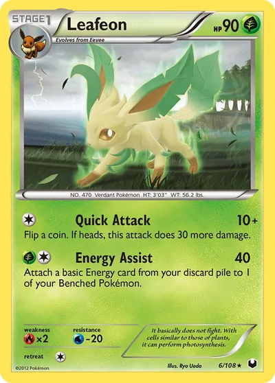 Leafeon - Exploradores da Escuridão - ilustração de Ryo Ueda