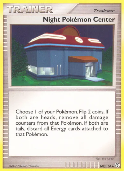 Night Pokémon Center - Diamante & Pérola - ilustração de Ryo Ueda