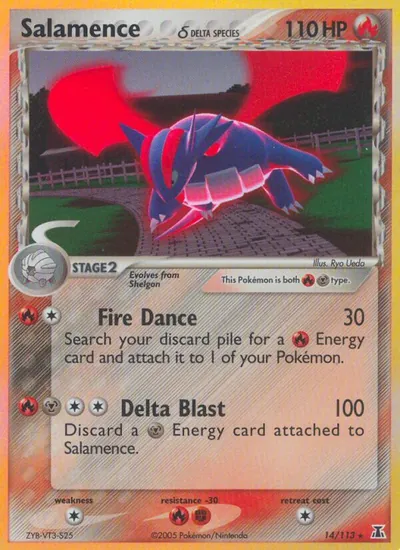 Salamence - Delta Species - ilustração de Ryo Ueda