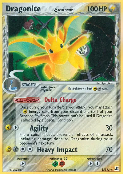 Dragonite - Delta Species - ilustração de Ryo Ueda