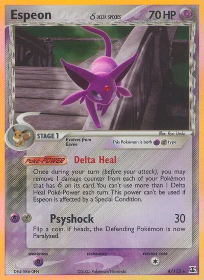 Espeon - Delta Species - ilustração de Ryo Ueda