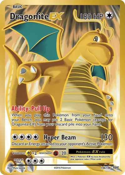 Dragonite-EX - Evoluções - ilustração de Ryo Ueda