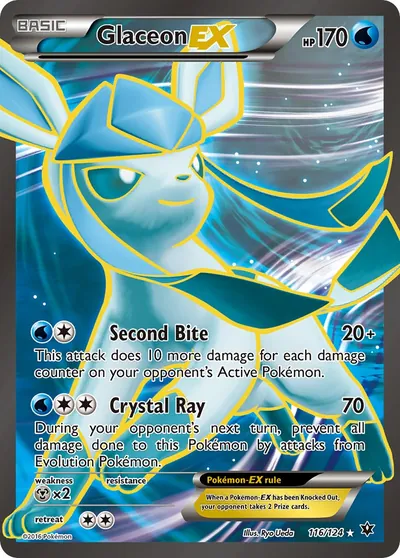 Glaceon-EX - Fusão de Destinos - ilustração de Ryo Ueda