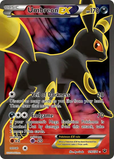Umbreon-EX - Fusão de Destinos - ilustração de Ryo Ueda