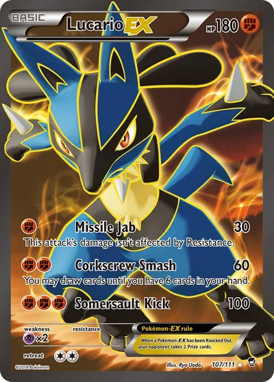 Lucario-EX - Punhos Furiosos - ilustração de Ryo Ueda